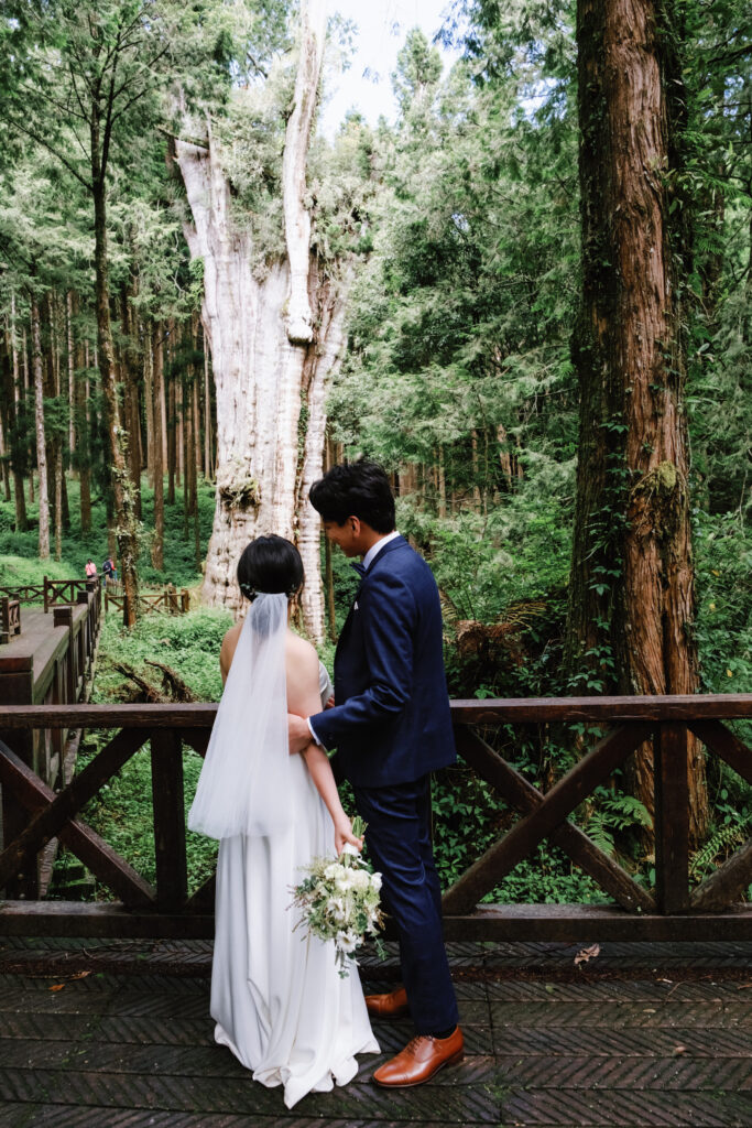 阿里山婚紗 自然風格婚紗照 森林系婚紗 台灣婚紗景點推薦 旅拍婚紗